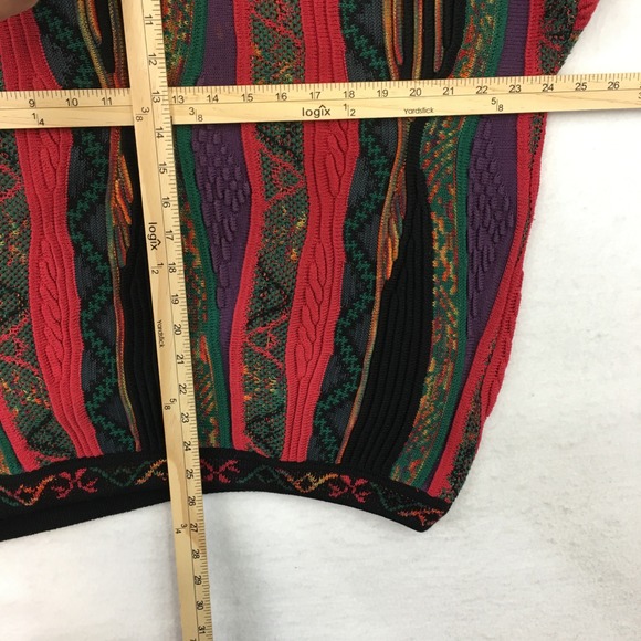 Coogi Style Tundra Mens 3D Sweater L Biggie Hip-Hop Streetwear Knit Crew Neck - Picture 6 of 6